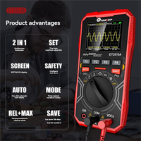 A40Z-TOOLTOP ET2010A Digital Oscilloscope Multimeter 1Mhz 2.5Msps AUTO Oscilloscope AC/DC 600V Graphcial Multimeter