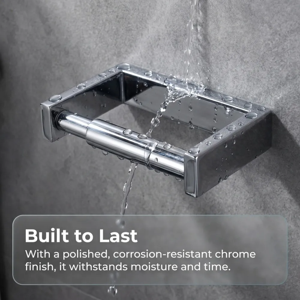

Stainless Steel Paper Roll Holder Silver Easy to Install Toilet Paper Holder Durable Rust Proof Paper Roll Hanger
