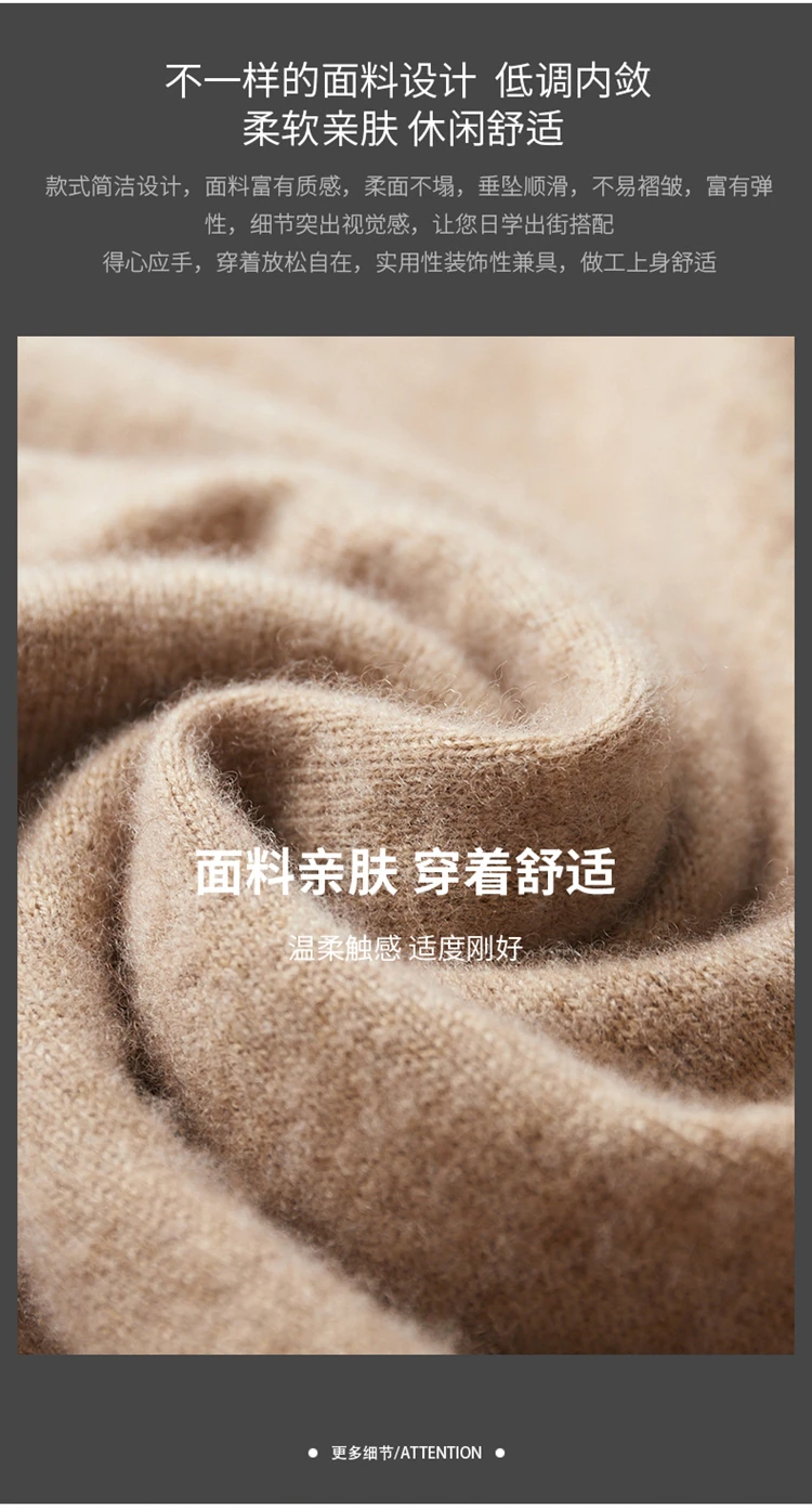 DjzDsm 100% Merino Wool Men's One-piece Ready-to-Wear Hoodie Knitted Sweatshirt Autumn Winter Casual Large Top Long Sleeved