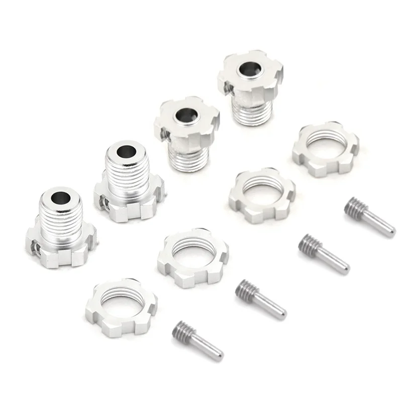 محول محور عجلة محززة ، معدن ، 17 ex ، Traxxas ، E-Revo ، E-Maxx ، T-max ، Revo ، أجزاء ترقية القمة ، 3 ، xx ، 4