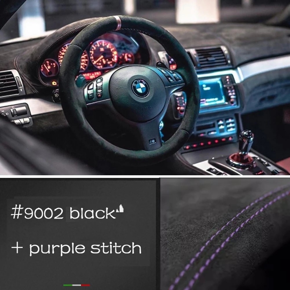Custom Car Dashboard Cover Wrap in Alcan tara for BMW E46 Shade Cushion Pad Carpets Accessories