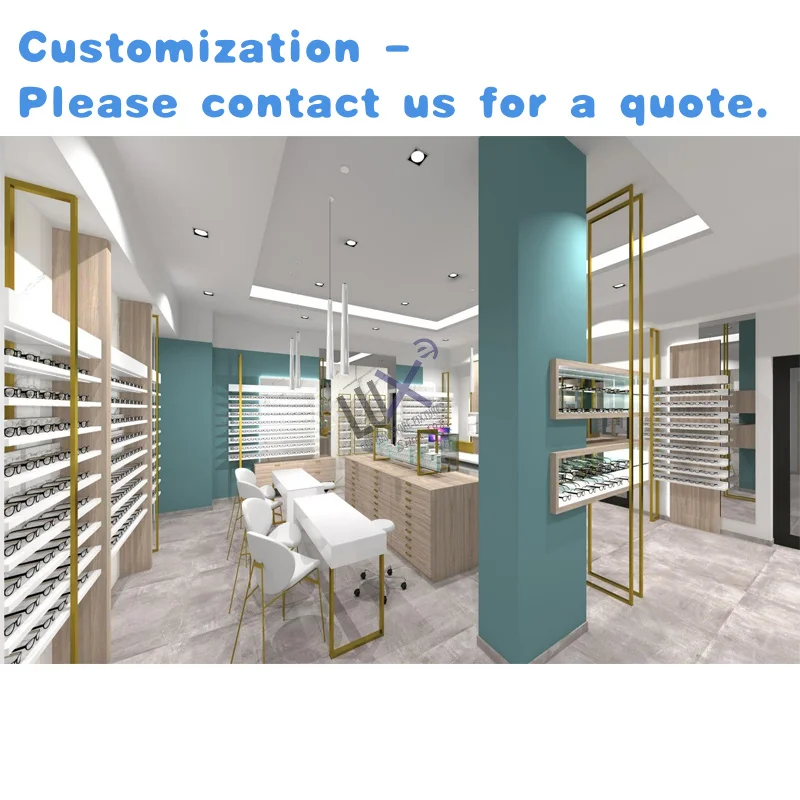 

на заказ.Светодиодный прочный оптический шкаф-витрина и деревянные стеллажи для магазинов очков