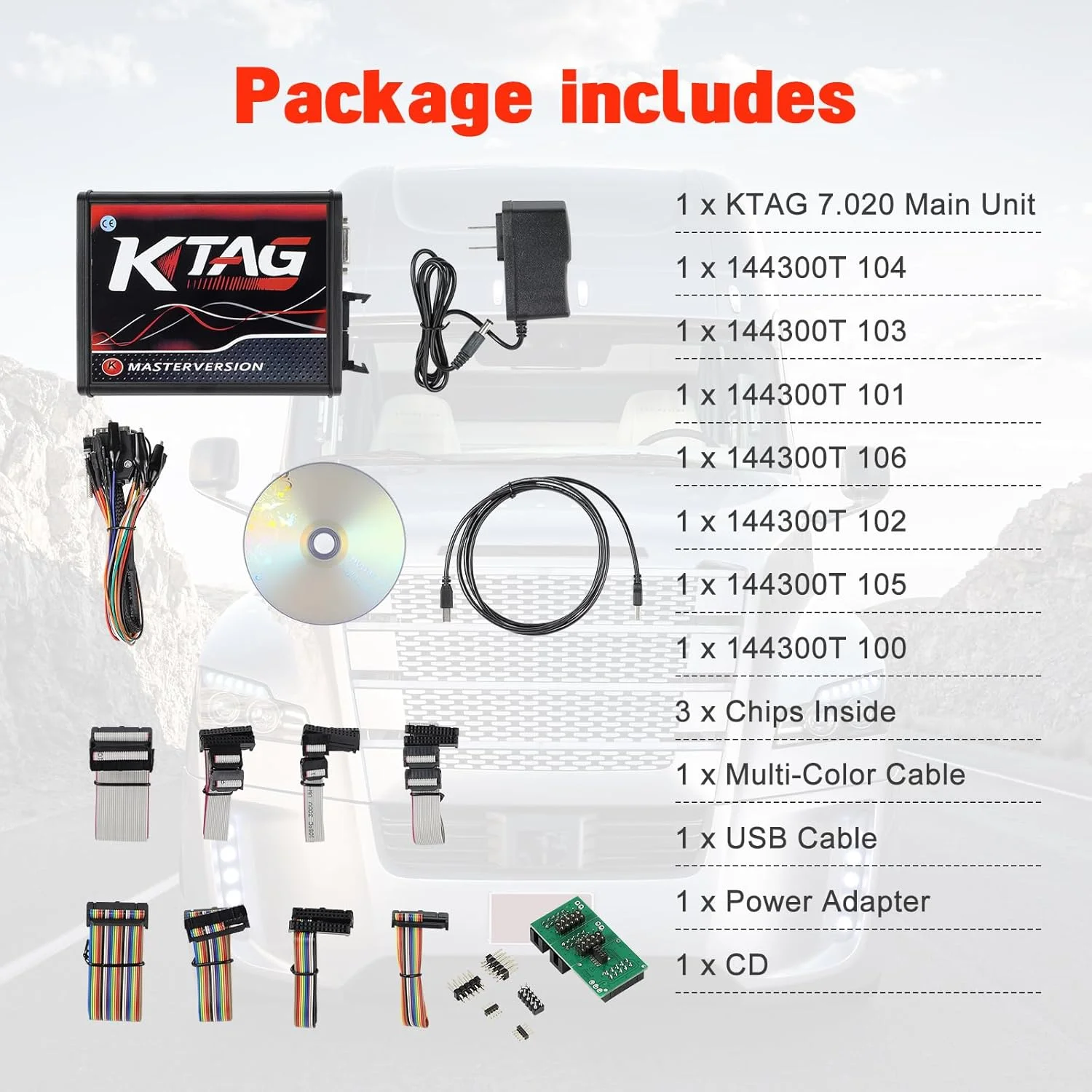 KTAG V7.020 Professional ECU Diagnostic Set, European Firmware V7.020 Software V2.25