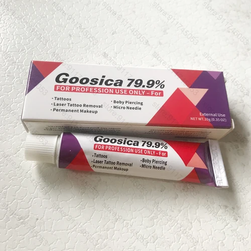 NUEVA crema de tatuaje Goosica 79.9% para maquillaje semipermanente cejas labios cuerpo 10g