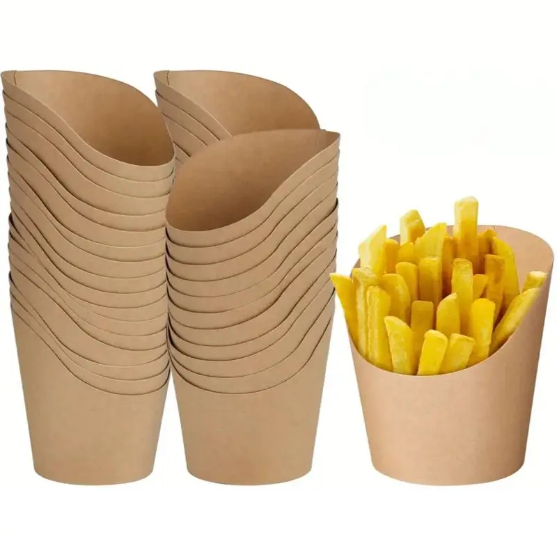 Disposable Paper Cup, Disposable Paper Chip Cup, Deli Cup, Cupcake Container, DIY Baking Multifunctional Outdoor Paper Cup