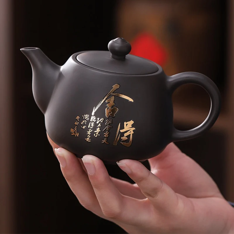 Haofeng Original Mine Purple Clay Teapot Kung Fu Tea Set Antique Chinese Retro Home Single Teapot