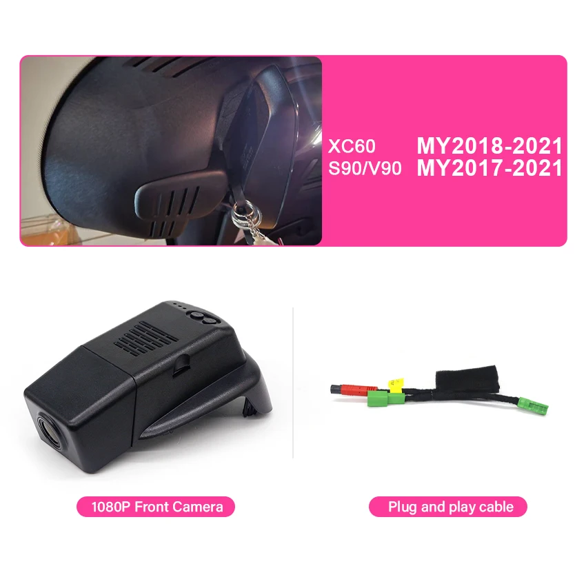 Dash Cam Voor Volvo XC40 XC60 XC90 S60 V60 S90 V90 V40 S80 XC70 Polestar 2 Auto Dvr HD Camera WiFi Rijden Recorder Auto-onderdelen