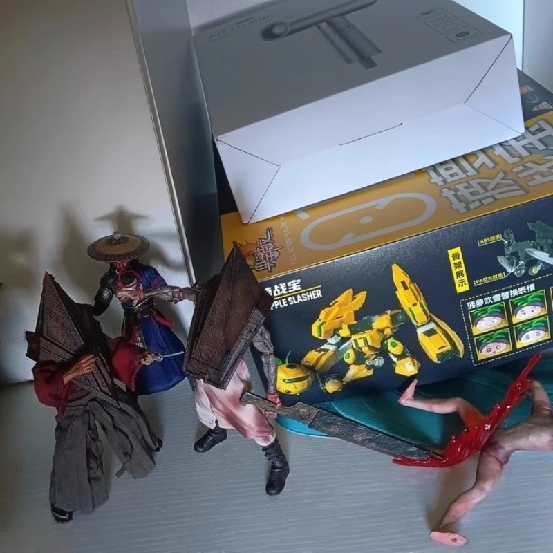 20 سنتيمتر أنيمي الأحمر الهرم الشكل شيء سايلنت هيل 2 1/12 بولي كلوريد الفينيل تمثال جمع غرفة الديكور سطح المكتب نموذج الحلي لعبة هدية