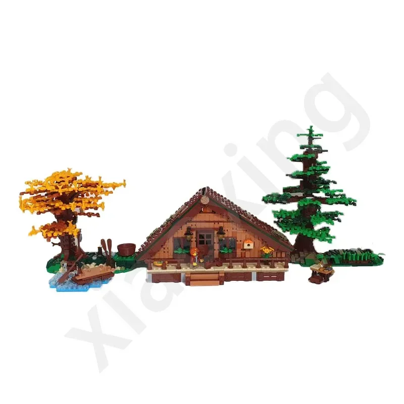 21318 Big Forest House Compatible with New MOC-143807 New Street View Cottage Building Block Model 12128 Parts Christmas Gifts