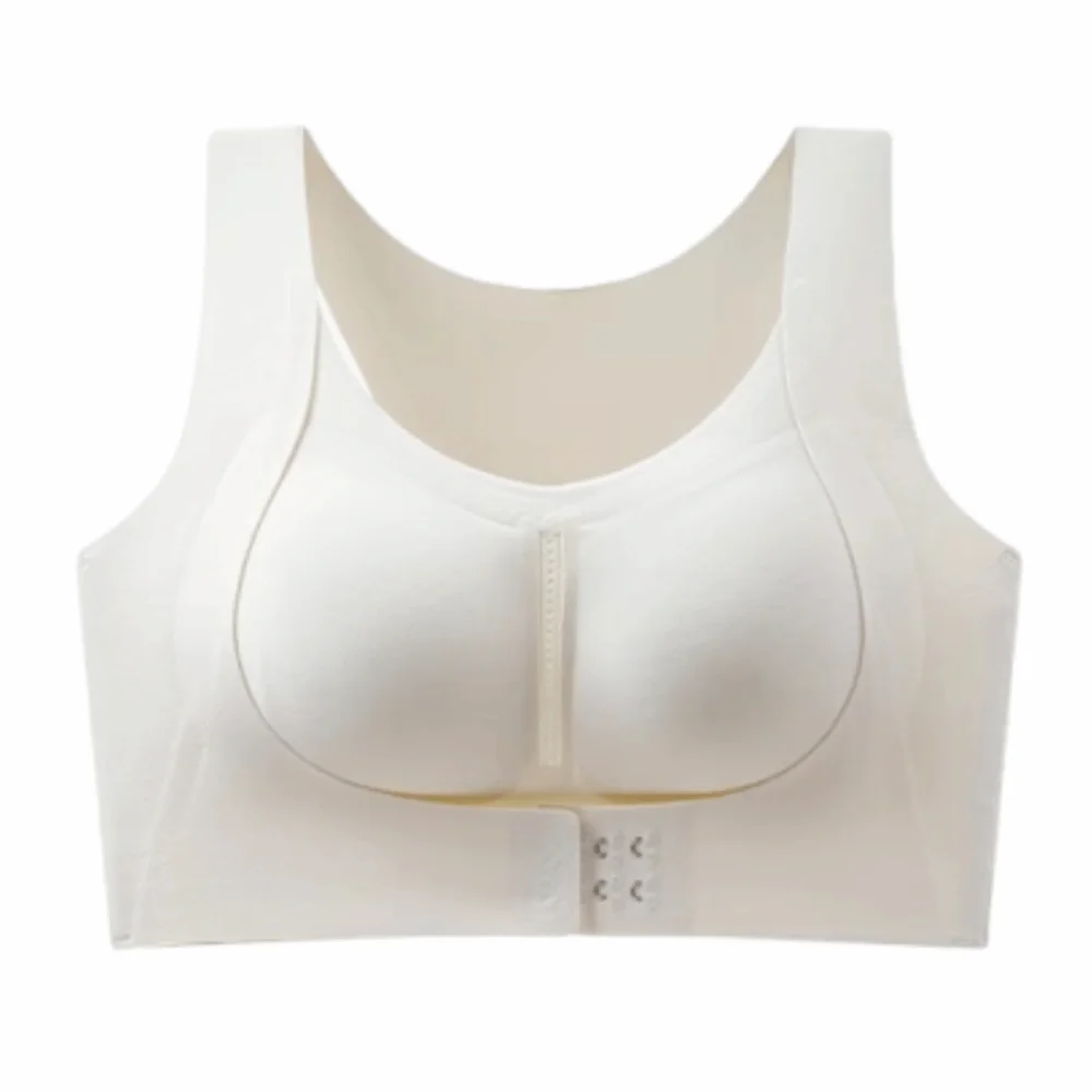 2 in 1 Posture Corrector Bra Adjustable Full Cup Front Closure Bra Back Posture Corrector Without Steel Ring Tank Top Bra