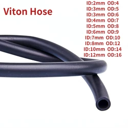 1M ID:2-12mm OD:4-16mm Viton Hose FKM FPM Viton Hose Oil Resistant Anticorrosion Acid and Alkali