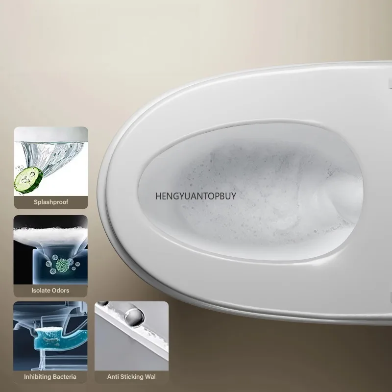 One-Piece Toilet with Bidet Heated Seat ADA Height Foam Shield