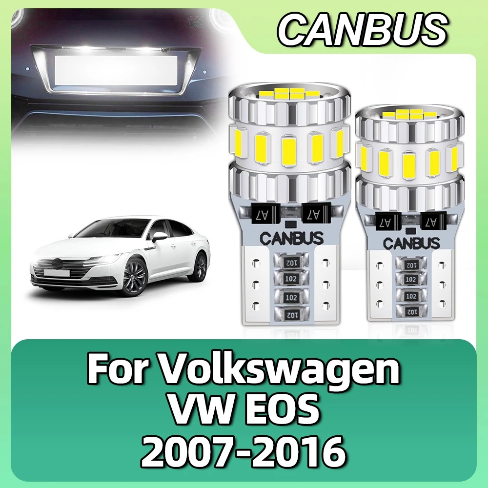 

T10 W5W LED 194 6000K Bulbs Canbus Error Free Car Parking Position Map Dome Lights For VW EOS 2007 2008 2009 2010 2011 2012-2016