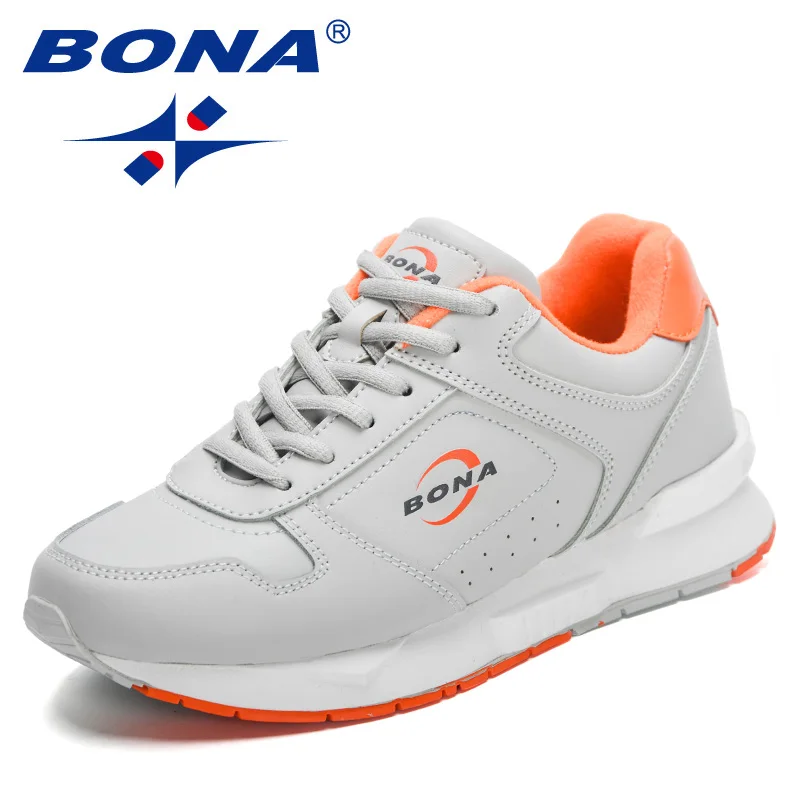 BONA 2023 Novos Designers Marca Clássicos Tênis Leves Mulheres Moda Running Shoes Casual Caminhada Calçado Conforto Das Senhoras