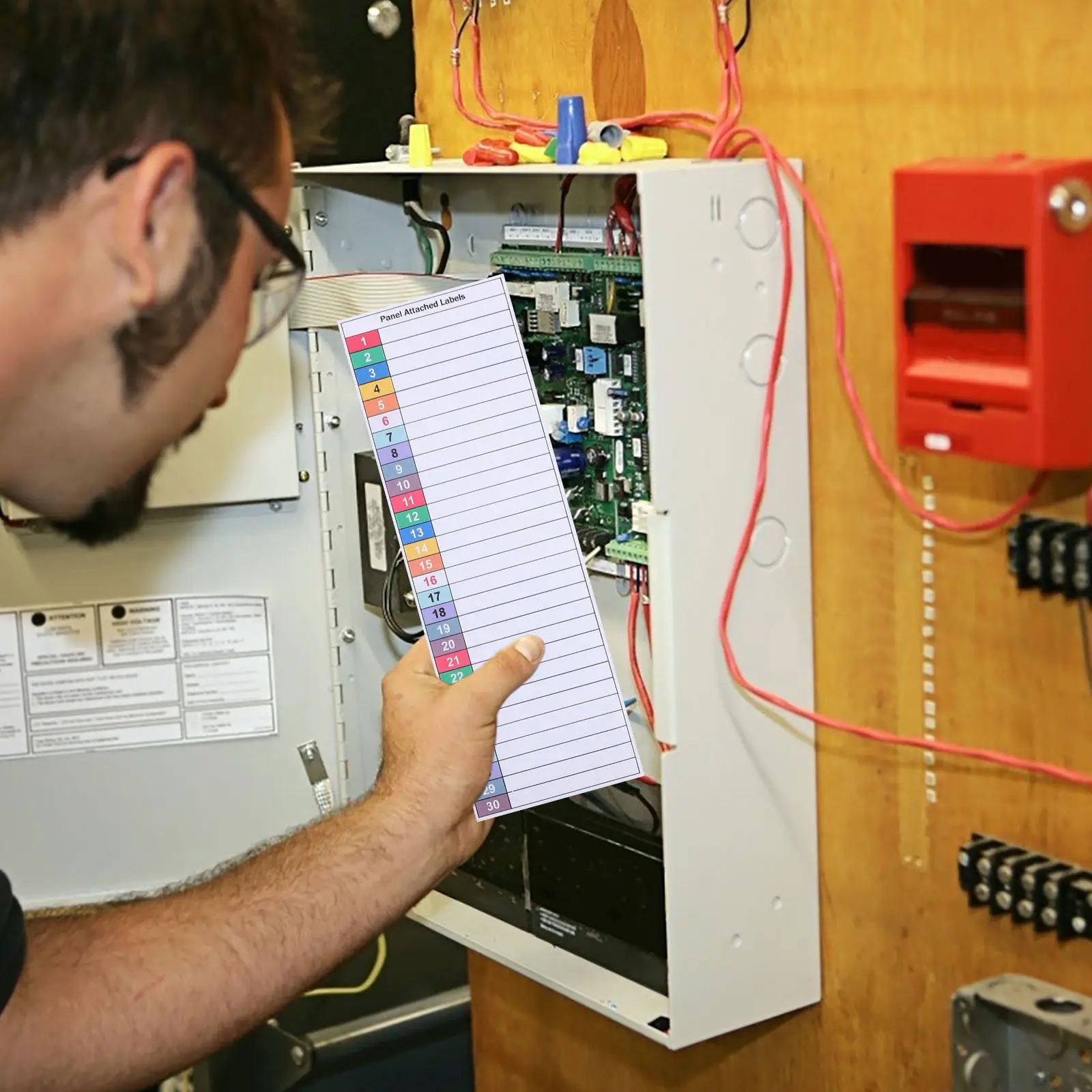 

8 Sheets Electrical Box Labels Self-Adhesive Waterproof Circuit Breaker Tags Identification Stickers Outdoor Panel Installations