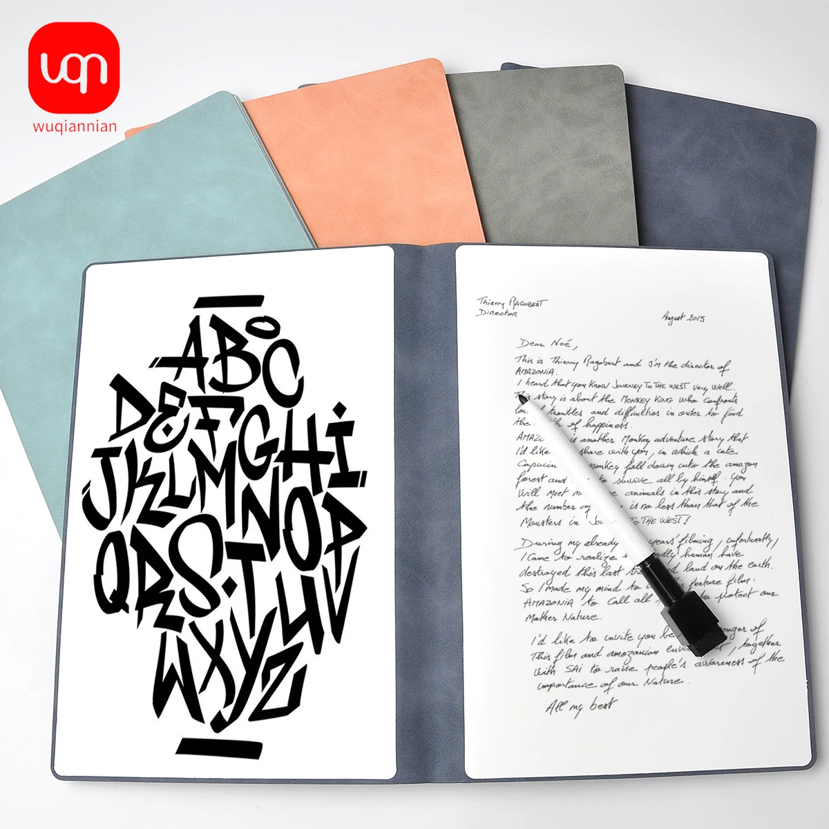 A5 Reusable Whiteboard Notebook Memo Book With Free Whiteboard Pen Erasing Cloth Weekly Planner Portable Notebooks