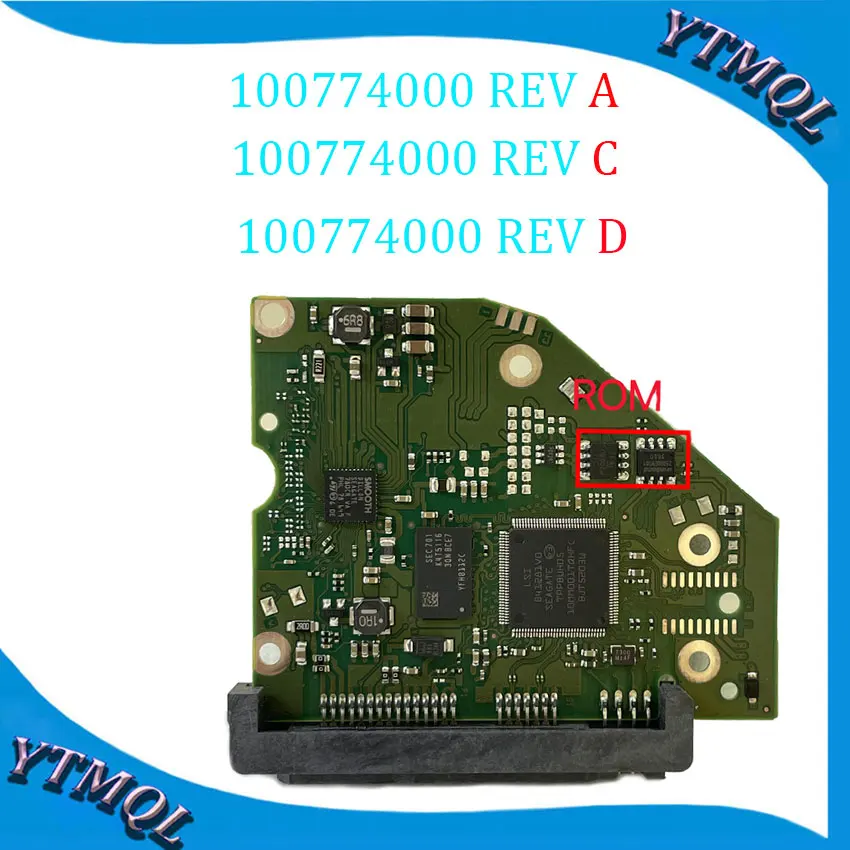 1Pcs HDD PCB Seagate Logic Board / 100774000 REV A , 100774000 REV C , 100774000 REV D / ST1000DM003