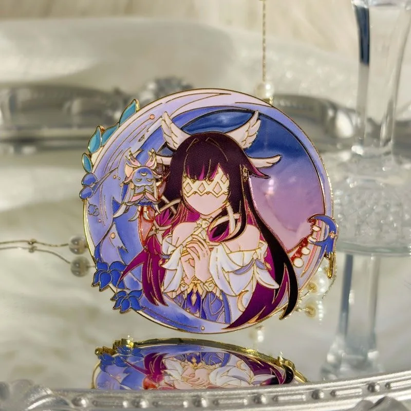 Genshin Impact Sandrone Cosplay-Anstecker Anime Columbina Varka Alice Klee Durin Halloween-Party-Kostüm-Accessoires Rucksack-Pins – Detail 20