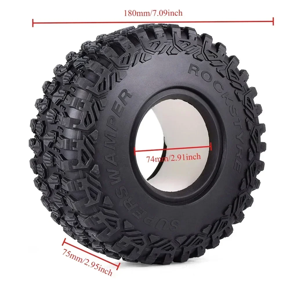 Шины Austar RC с пенопластовыми вставками для радиоуправляемых краулеров Axial SCX6 AXI05000 1/6, внедорожные шины 2.9 дюйма, 180 мм