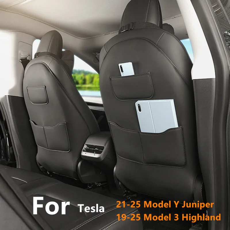 

Suitable for Tesla Model Y Junipe updated seat anti kick pad, rear seat protection cover, front backrest accessories