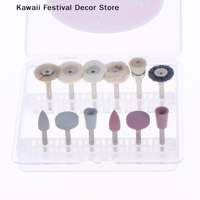 【K】12Pcs/box DIY Accessories Silicone Mixed Grinding Head Set Suitable For Grinding And Polishing Of Metal/Ceramics