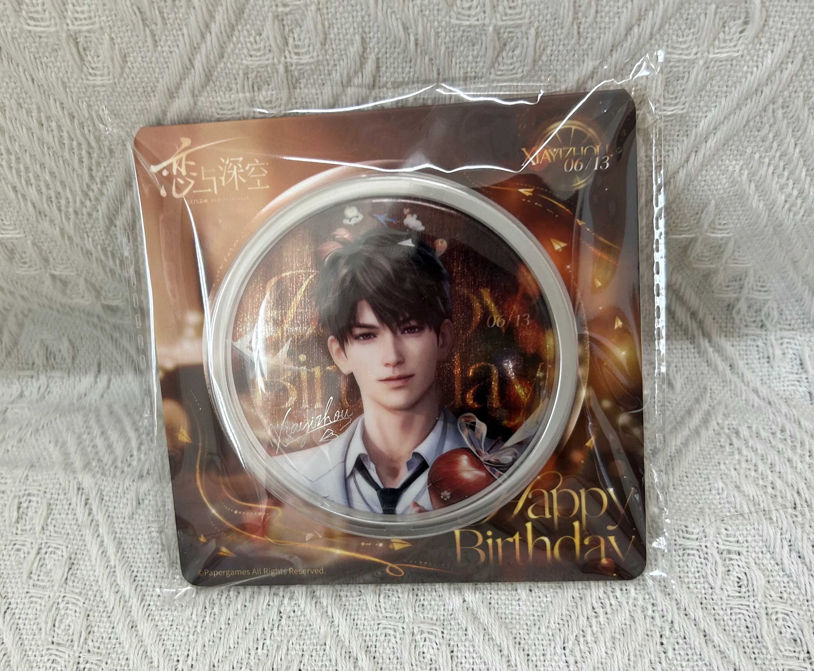 متوفر في المخزون الرسمي الحب والعميق كاليب محشوة بلوشيز دمية حقيبة سلسلة مفاتيح قلادة شارة بطاقة الصورة 2025 عيد ميلاد أنيمي لعبة