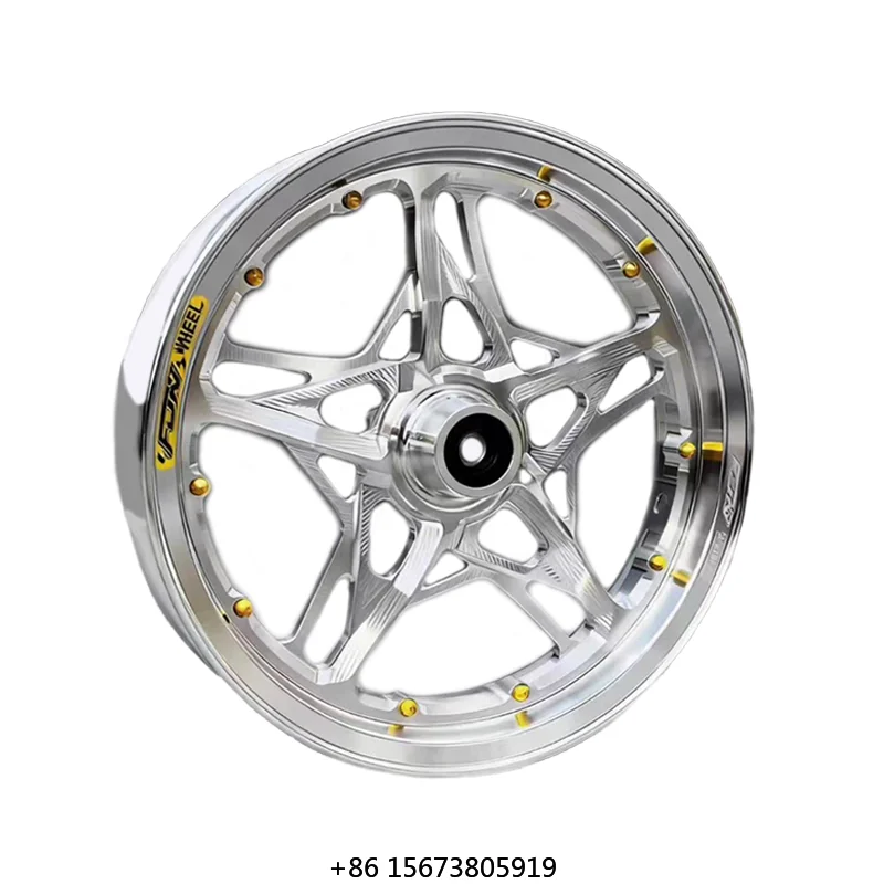 New 12 Inch 6061 Sparkling Star Forged Aluminum Alloy Front Wheels for General Motorcycles and Electric Motorcycles