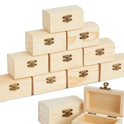 Rectangular Wooden Storage Box Vintage Wooden Box Wooden Gift Packaging Box Flip Type Multi Color Storage Jewelry Necklace Ring