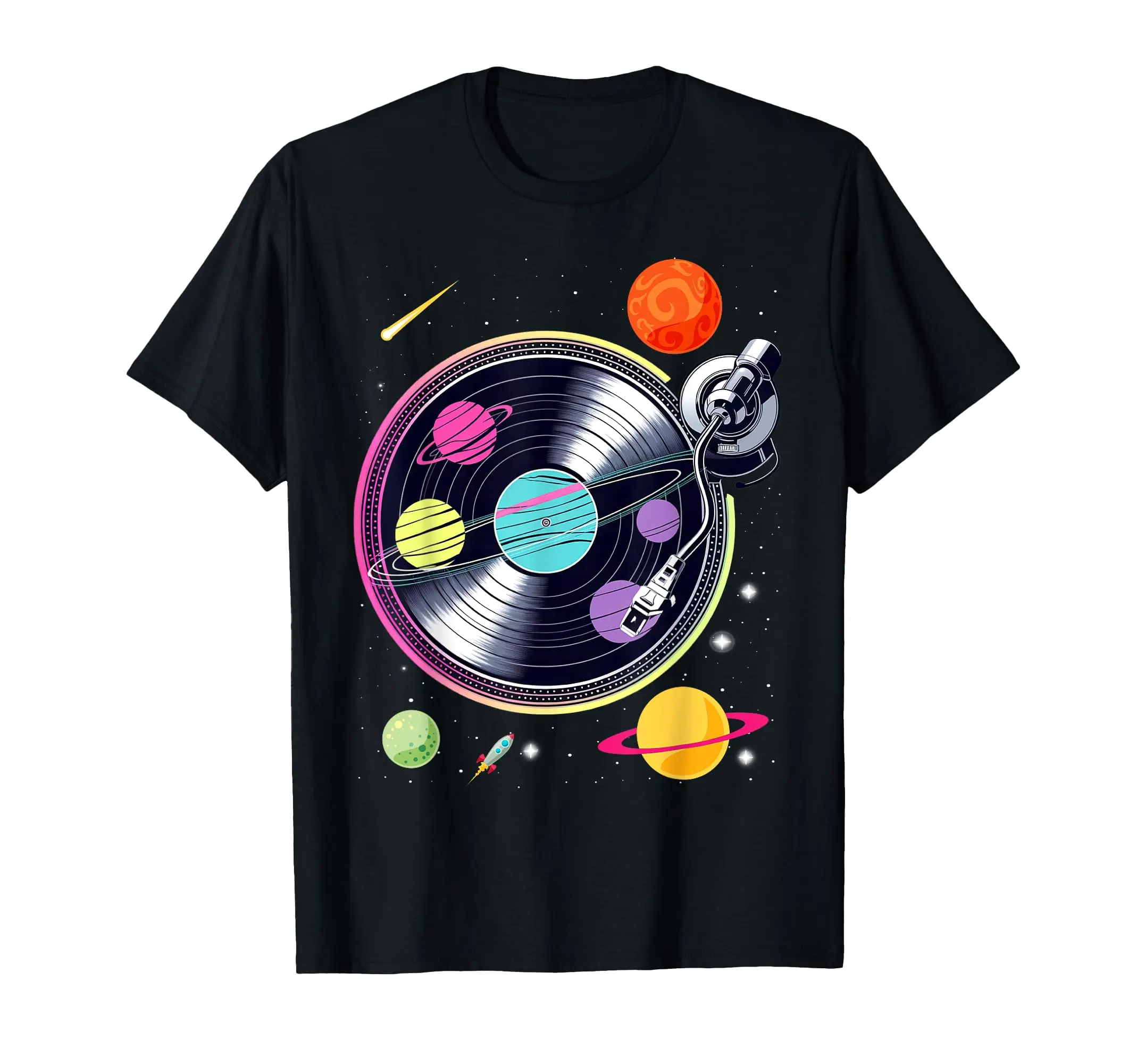 

Space DJ Design — футболка EDM с проигрывателем солнечной системы