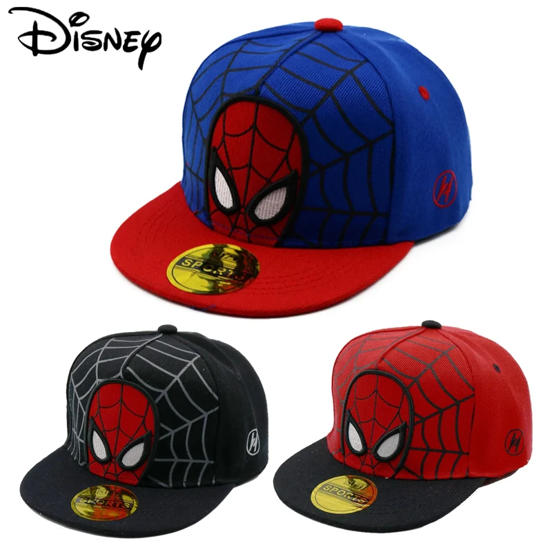 

Disney Anime Cartoon Spiderman Kids Hats Toddler Baby Baseball Cap Autumn Spring Children's Snapback Hip Hop Caps For Boys Girls