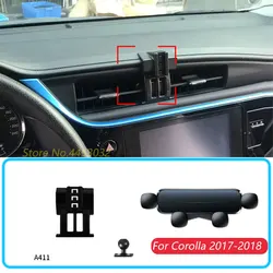 Car Phone Holder For Toyota  Corolla 2017-2018 Gravity Stand Mount Support Horizontal GPS Mobile Bracket Accessories With a Base