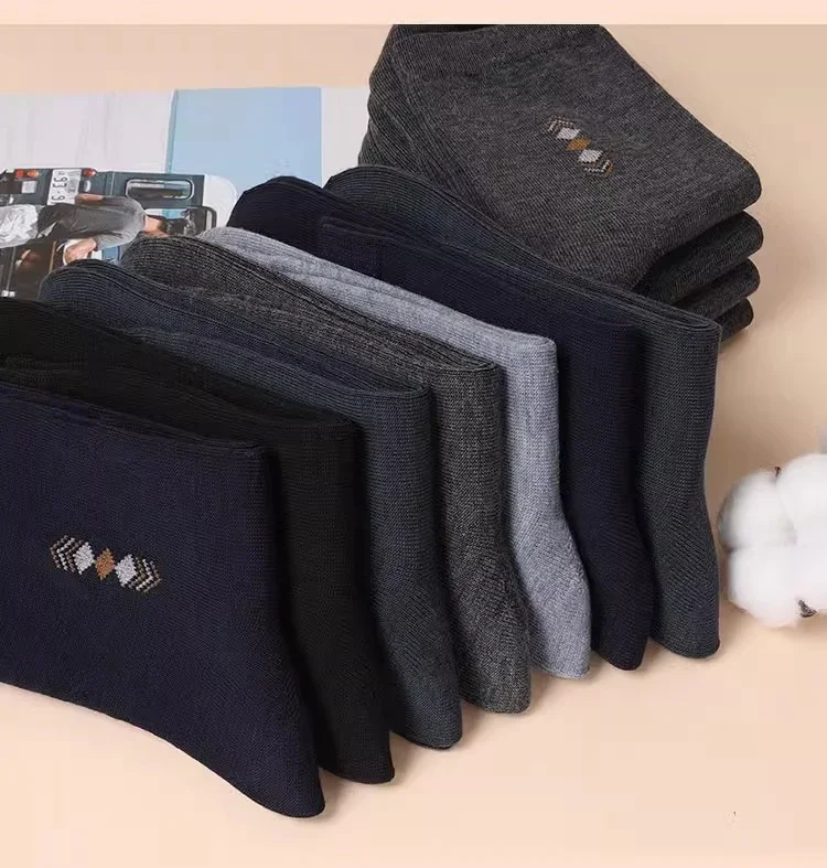 5 Paar/Lot Herrenmode-Socken für vier Jahreszeiten, Freizeit, atmungsaktiv, Deodorant, mittellang, hohe Qualität – Detail 12