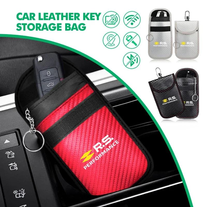 Funda protectora para llaves de coche, estuche para llaves, bolsa de almacenamiento para llaves, para Renault Clio Arkana Captur Twingo Talisman RS Loga