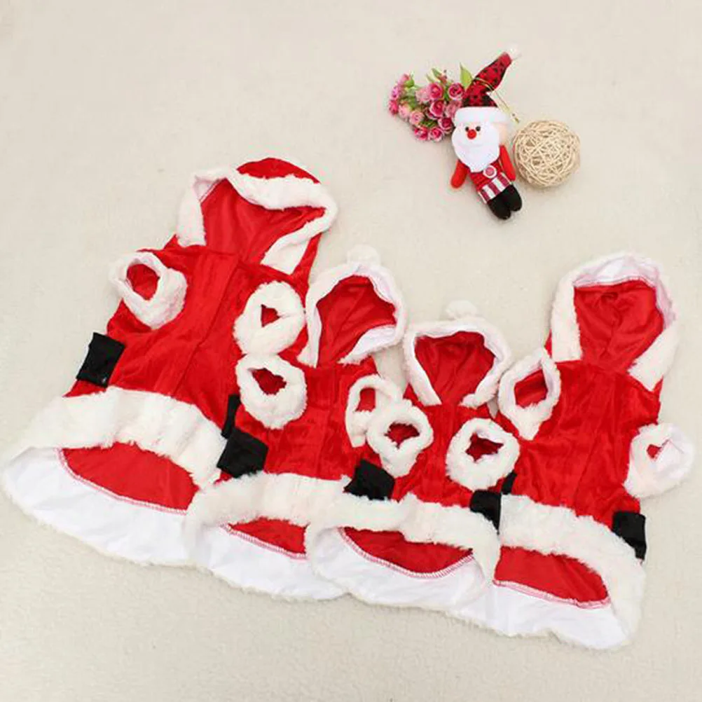 

Winter Hoodie Warm Holiday Vest Cloth Xmas Outfit Size Clothes Dog Dress Dog Pet Christmas Clothes Vest Xmas