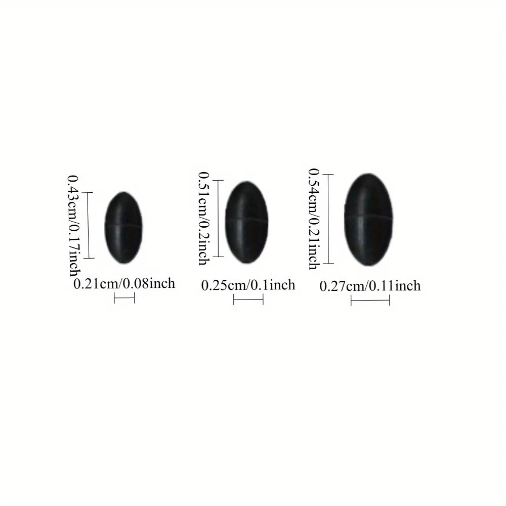 Ackibbik 120pcs Fishing Bobber Stoppers Fishing Accessories Silicone Space Beans, Olive-shaped Fishing Tool Fish Bobber Tools image 4