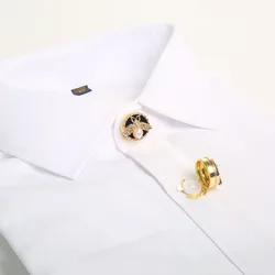 2PCS Cufflinks Button Covers for Shirt Metal Bee Button Clips Pearl Cuff Link Men Suit Clothing Accessories Luxury Sleeve Button