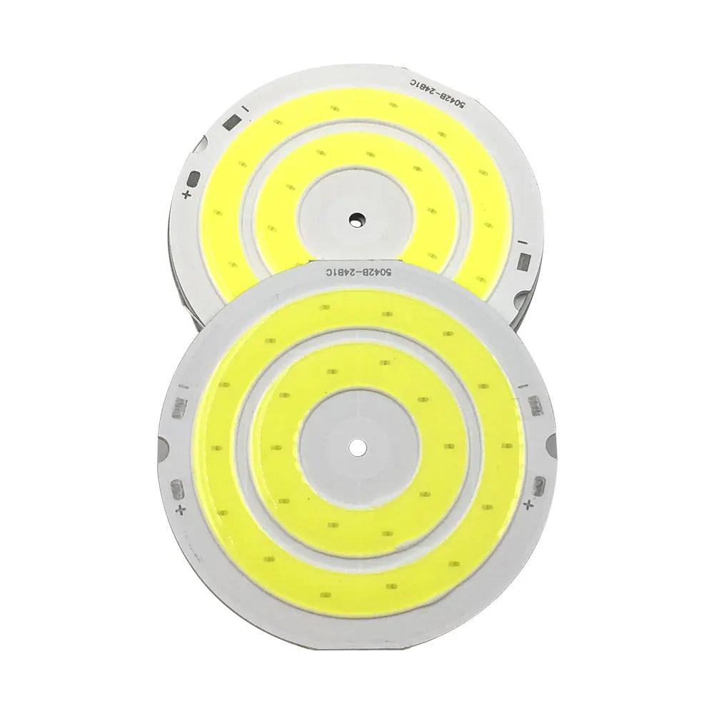 Luz LED COB redonda de 50mm de diámetro, doble anillo, lámpara blanca fría, 3,7 V, 5W, 7W, bombilla de Chip COB para el trabajo artesanal, luces de