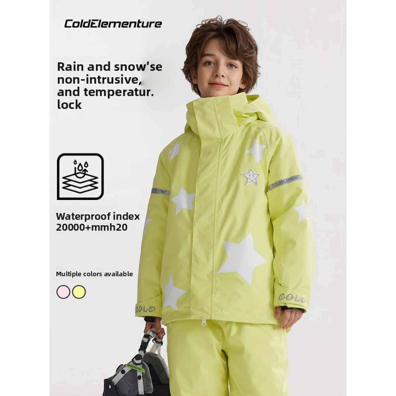 

Coldelement ​Kids High-Vis Reflective Ski Jackets Insulated Waterproof Full Set for Boys Girls Single/Dual Board Outdoor​