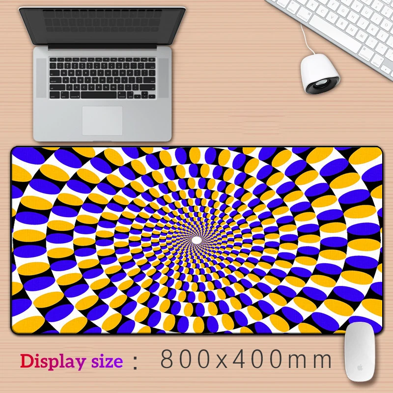 3d efeito visual arte impressão hd xxl mouse pad gamer acessório quente grande bloqueio de computador borda teclado tapete presente oficial