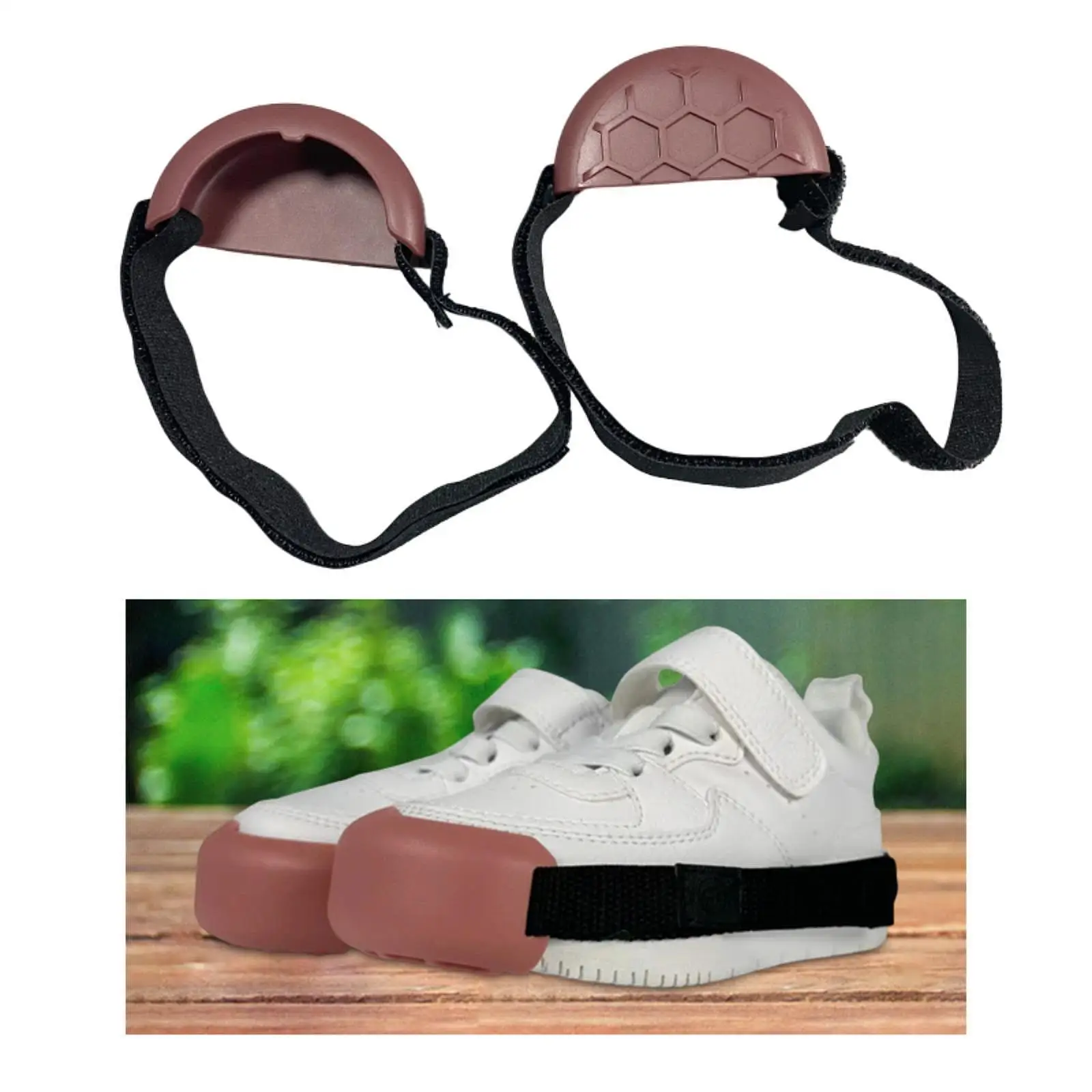 Toe Shoes Cover Pair Adjustable Strap Durable Tip Protector Multi Color for Sneakers Commuting Travel and School