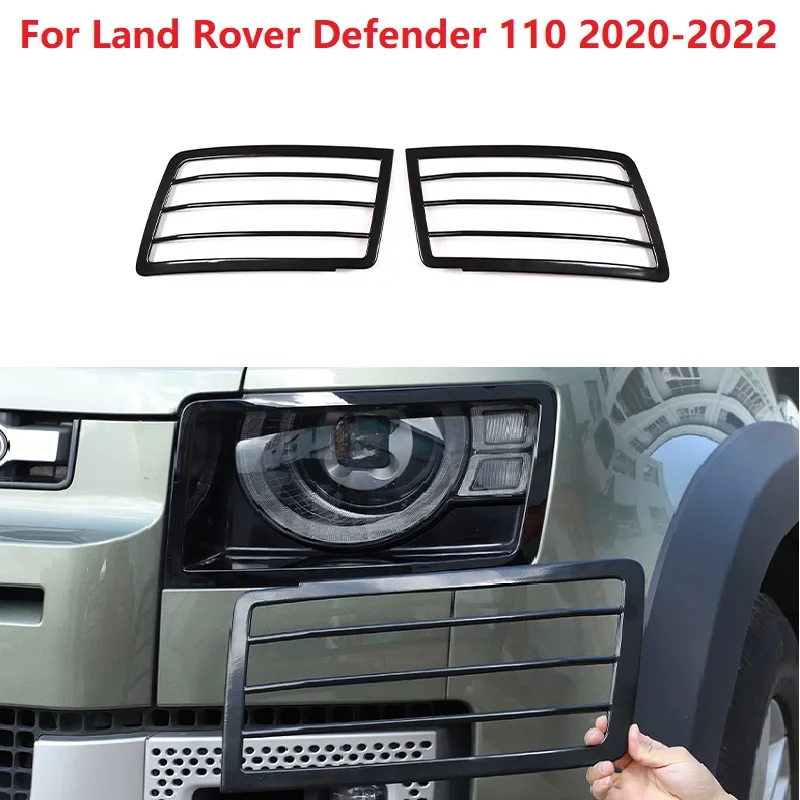 

For Land Rover Defender 110 2020-2022 Car Headlight Lampshade Protection Net Stainless Steel Cover Accessories Car Modification