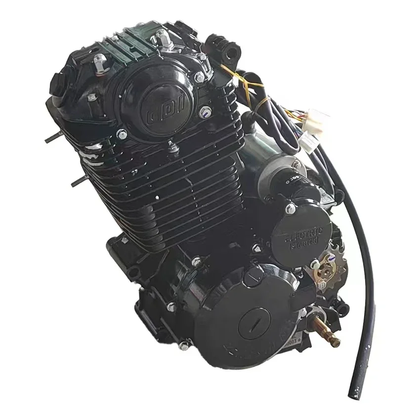 Picture 5: The 200cc 4-stroke Motorcycle Engine Assembly Features an Air-cooled Engine