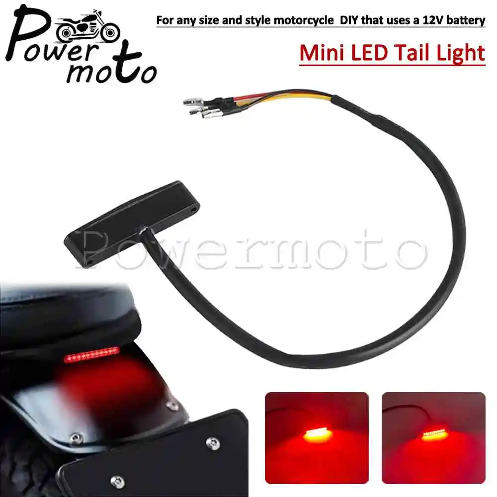 Mini Tail Light 11Leds Brake Rear Stop Lamp Universal 12V Motorcycle Taillight For Honda Suzuki Kawasaki ATV Cafe Racer Trucks