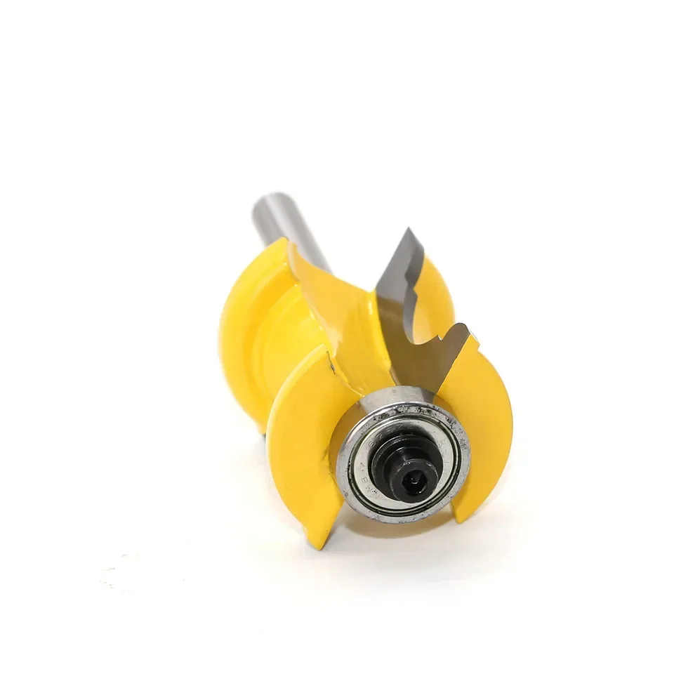 1PC 8MM Shank Milling Cutter Wood Carving Bullnose Bead Column Face Molding Router Bit For Woodworking Corner Rounding End Mills