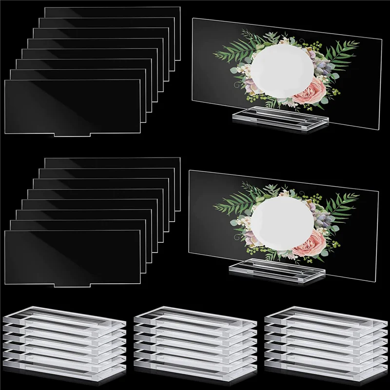 

AEB1-10 Pcs Clear Table Display Holder Wedding Table Number With Card Slot For Wedding