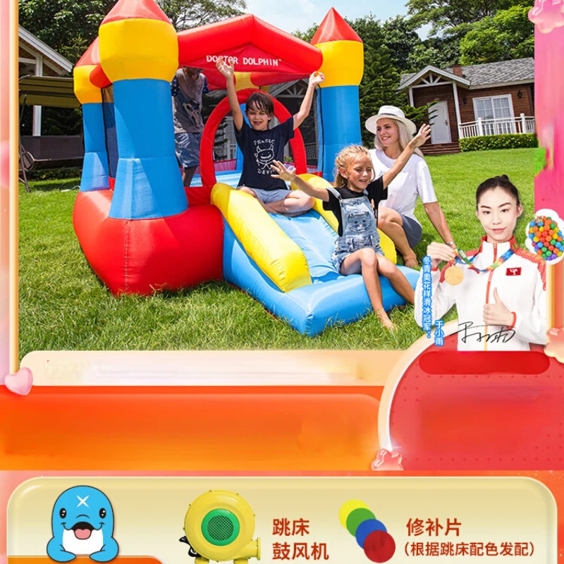 

Inflatable Castle Trampoline Indoor Small Inflatable Blowing Slide Parent-Child Amusement Park