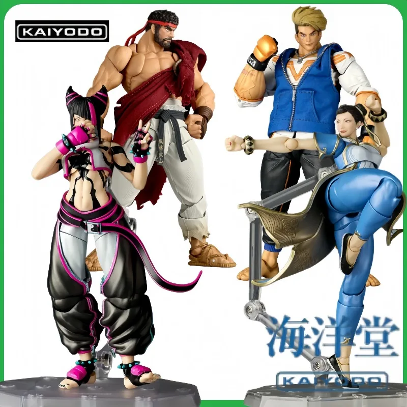 Kaiyodo Amazing Yamaguchi Street Fighter 6, Figura de Acción Coleccionable de Luke Sullivan, Han, Juri, Chun-Li y Ryu