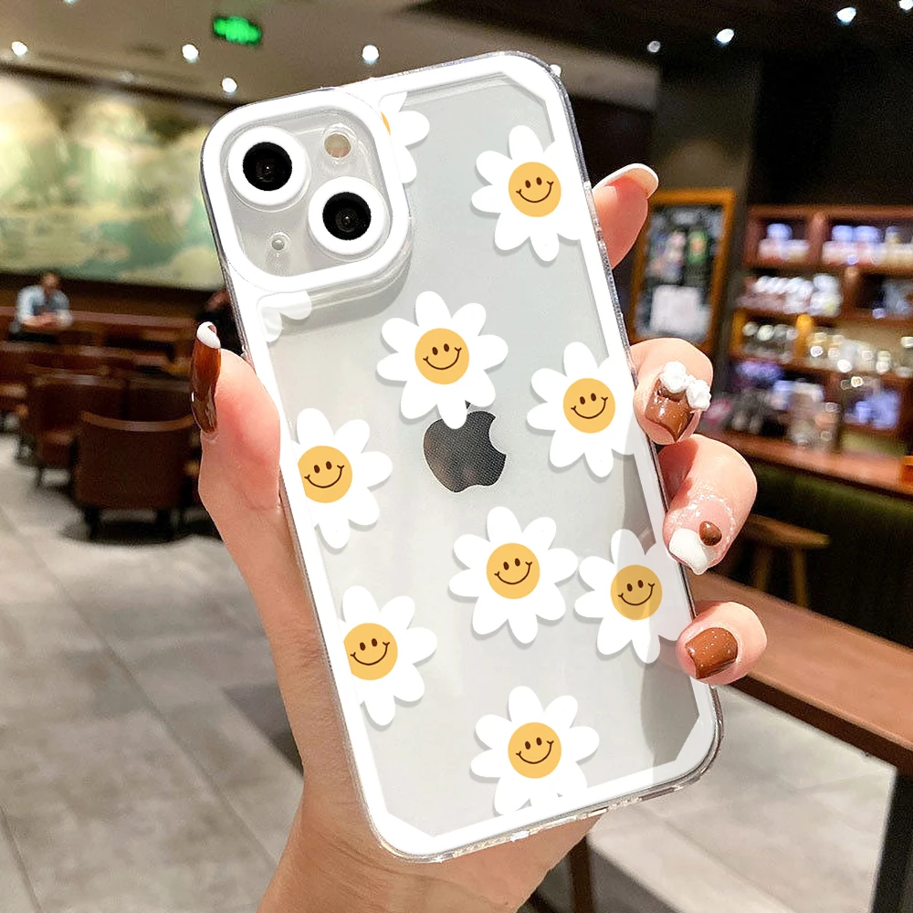 Case For iphone 11 case Daisy Flowers Case For iphone 11 13 14 12 15 Pro Max 14 7 8 Plus 13 12 Mini X XR XS Max Shockproof Funda