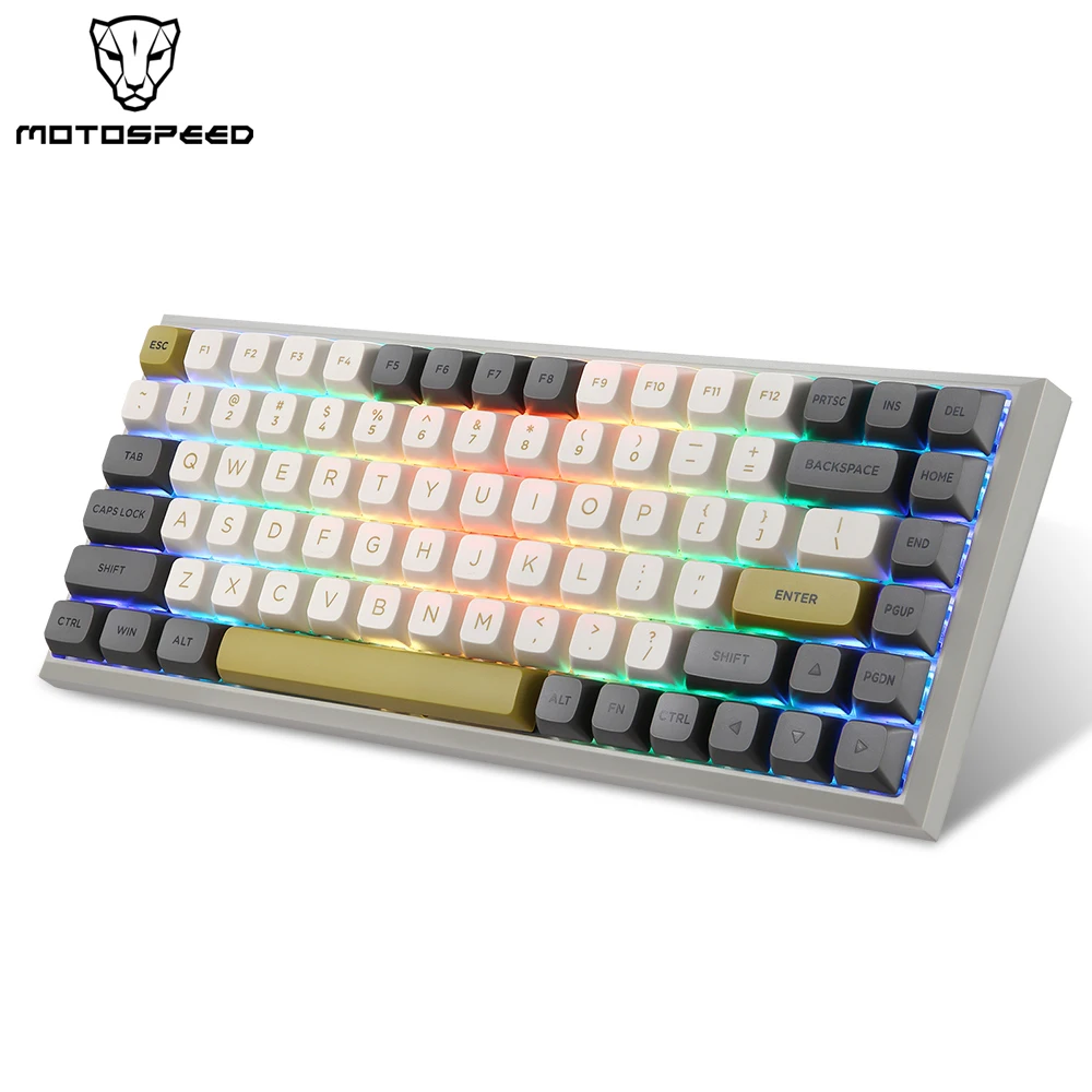 Motospeed SK84 Mechanical Gaming keyboard Wireless Bluetooth Tri-Mode RGB Backlight Hot-swappable Gamer 84 Keys For Laptop PC