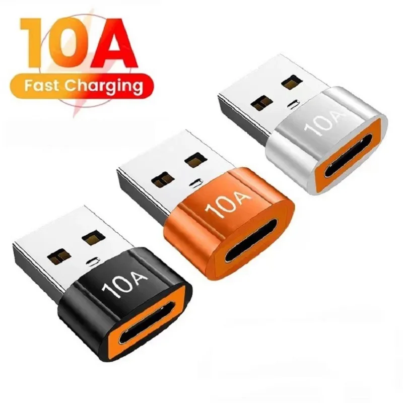 10A  USB to Type C OTG Type C to USB Converter For Xiaomi Laptop PC Samsung Fast Charging 10A OTG USB 3.0 To Type C Adapter